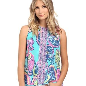 Lilly Pulitzer Iona shell sea blue private island!